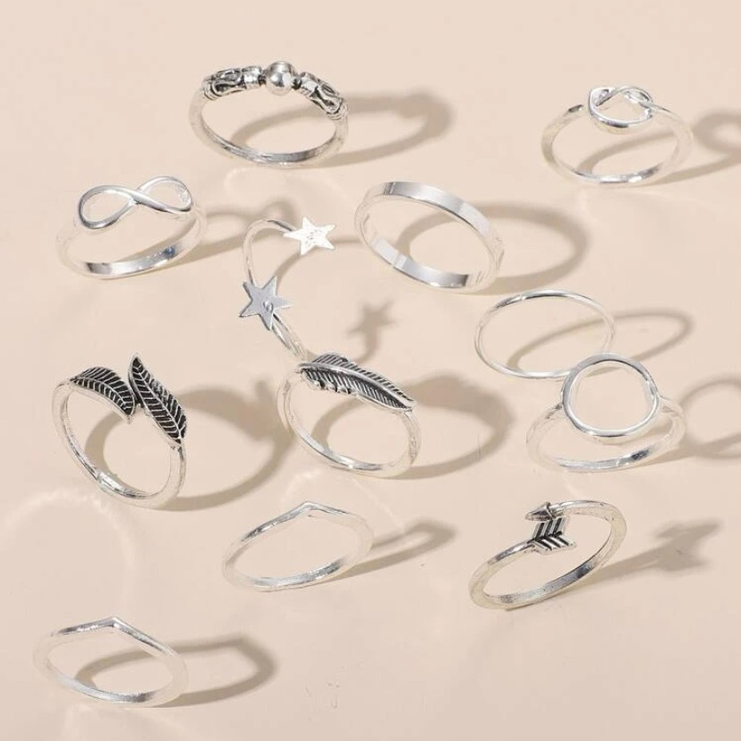 12 Pcs Stackable Rings Set